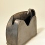 SKU: 13007-h Horizontal container with metallic grey glaze