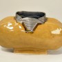 SKU: 13010-h Horizontal container with gold and metallic glaze