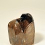 SKU: 13017-v vertical container with brown/gloss grey glaze