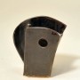 SKU: 13018-v vertical container with metallic bronze/gold glaze