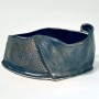 SKU: 13020-h Horizontal container with metallic bronze/gold glaze