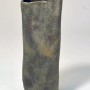 SKU: 13026-v Vertical container with matte, mottled rusty nail glaze
