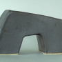 SKU: 13044-h Horizontal container with metallic grey glaze